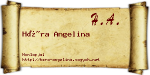 Héra Angelina névjegykártya